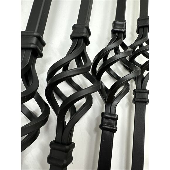 44” x 0.5” Black Hollow Aluminum Pin Top Single Basket Baluster Lot Of 4 {G8} - Picture 4 of 14